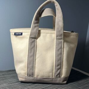 Lands’ End Multiway Pocket Canvas Tote Boat and Tote Zipper
